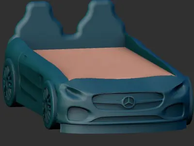 Car bed mercedes for kids 3D print model