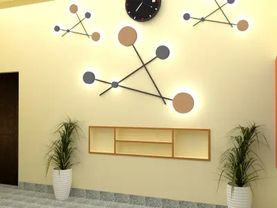 INTERIOR MANAGER ROOM Low-poly 3D model