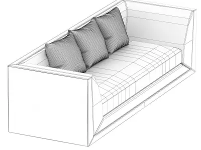 Cambridge Sofa 3d model Low-poly 3D model