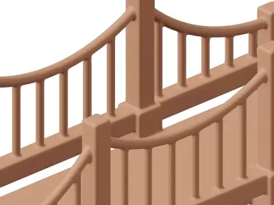 Plastic Premium Suspension Bridge Toy 3D model