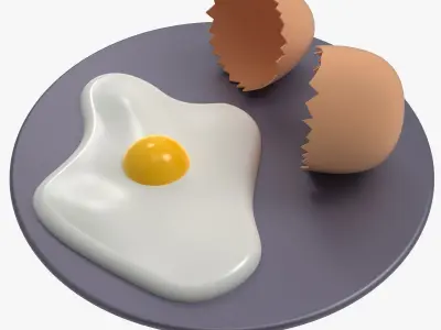 Broken Egg 3D print model
