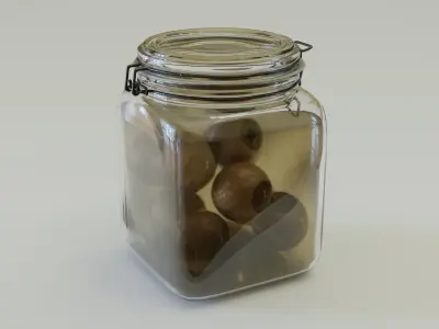 Eyeball Jar Low-poly 3D model
