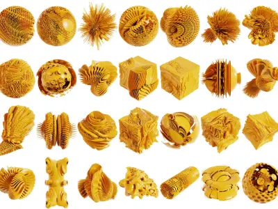 144 Abstract Objects Superbundle 3D Model Collection