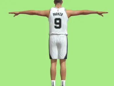 T-Pose Tony Parker San Antonio Spurs 3D model