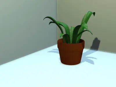 Plant in vase Free 3D model