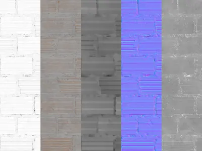 Painted Cinderblocks brick wall Texture