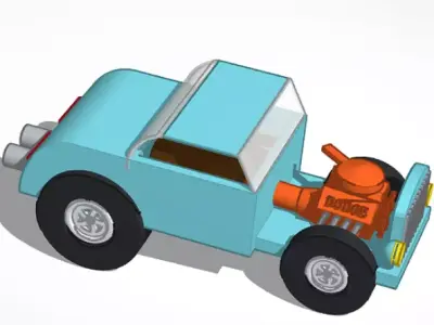 30s Hot Rod Coupe 3D model