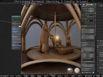 Christmas Pyramid Version 2 Low-poly 3D model