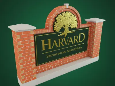 Harvard Sign 3D model