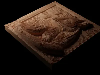 Quoll CNC 3d Print High Relief Sand Casting 3D print model