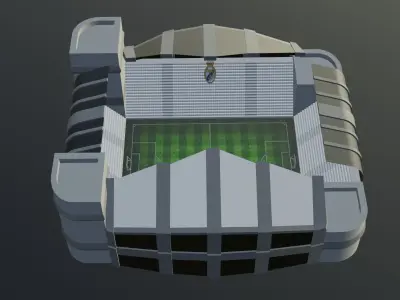 Football Stadium - Real Madrid Low-poly 3D model