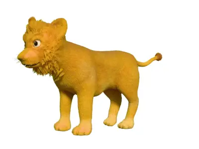 Lion Cub Rigged 3D model