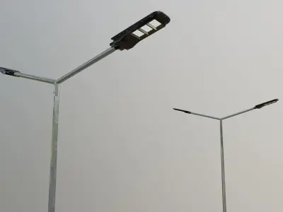 5 Meter Octogonal Lighting Pole -Double Consol 3D model