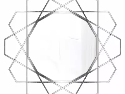 Gosdon Geometric Modern Beveled Accent Mirror 3D model
