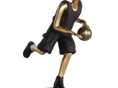 Decorative  Sculpture Golden Dribble 3D model