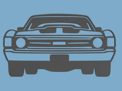 Modern Car Wall Decoration - Handmade 3D Model 3D print model