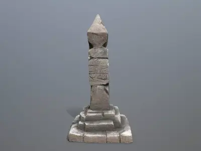 pillar Low-poly 3D model buy