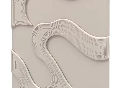 Organic wall decor 3D model