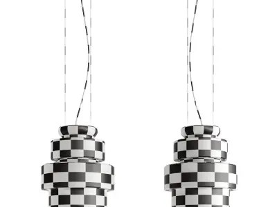 Kepi Pendant Light by Arketipo Low-poly 3D model