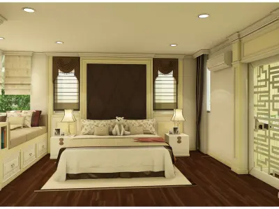 Bedroom for work and get dressed 3D model