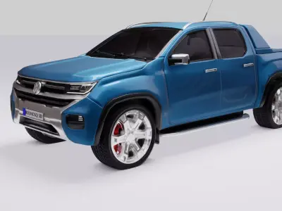 Volkswagen Amarok v6 2023 Low-poly 3D model