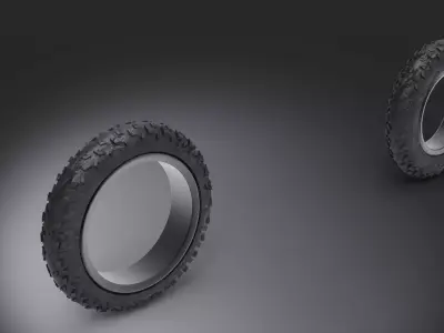 Motorcycle tire num2 3D model
