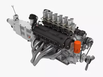 Ferrari 400 Superamerica Engine - 4 liter 3D model