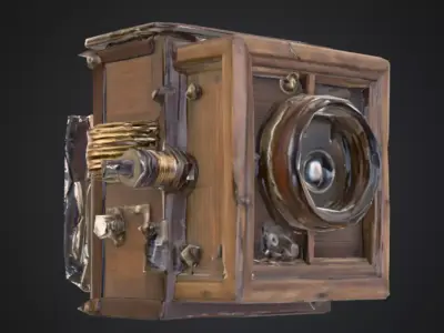 Vintage Slide Projector Low-poly 3D model