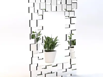 Abbyson Aiden Rectangle Wall Mirror 3D model