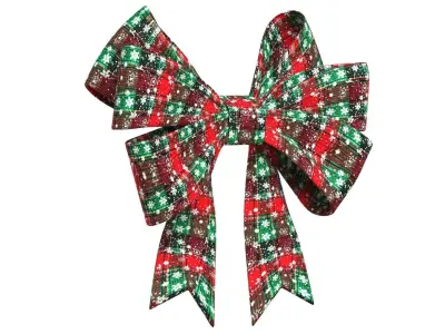 Christmas Bow Ribbon 65 Low-poly 3D model