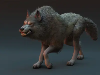 Wolf Rigged 3D model
