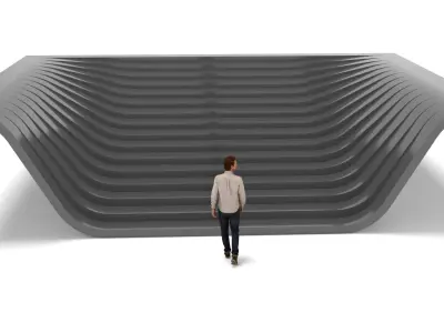 Parametric Architecture Stairs Sweep Design 3D model