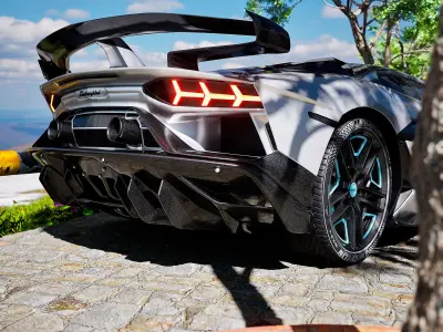 Realistic Car Road Automotive 3d Sence Unreal Engine 5 Project 3D model