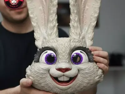 Judy Rabbit Cop Head Mask - Zootopia Cosplay Props 3D print model