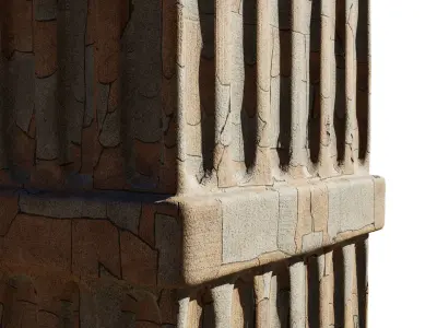 Medieval Architectural Stone Pillar 3D Model Free low-poly 3D model
