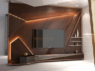 TV Unit    TV Wall 3D model