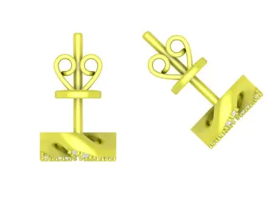 Elegant Intertwined Chain Diamond Earrings for Women  4043 3D print model