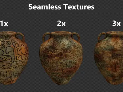 Mega Vase Pack Low-poly 3D model