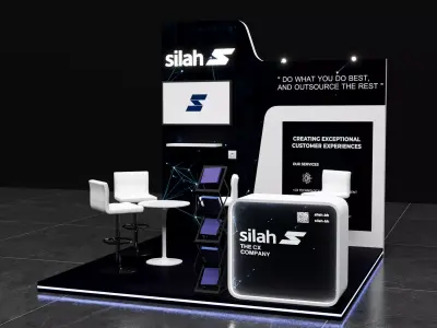 booth 3x3 open  3D model