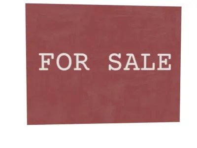 For sale sign Low-poly 3D model