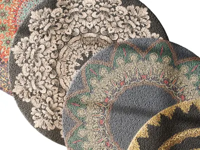round carpet 7 3D model