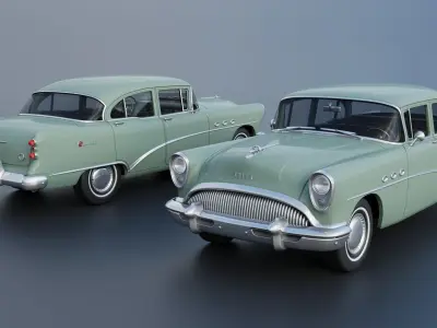 Buick Special 4-Door Sedan 1954 3D print model