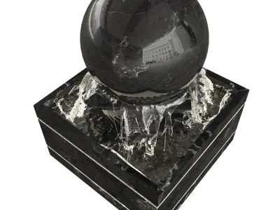 Floating Ball Fountain 3D model