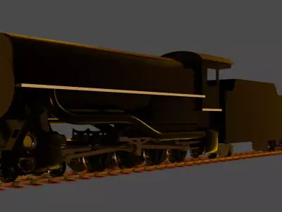 THE L F LOREE TRIPLE EXPANSION LOCOMOTIVE 3D model