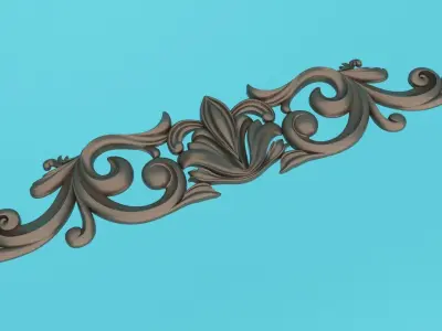 Carved Decor Model MOLDING  Low-poly 3D model