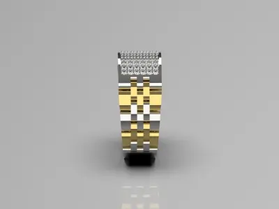 Luxury man Rolex design diamond ring model ror0009 3D print model