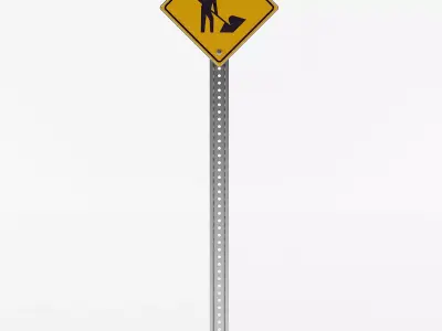 Men at Work Sign 3D model