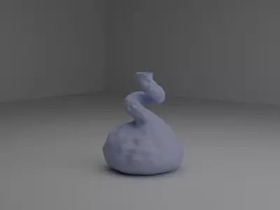 Organic Twisted Vase  Modern Sculptural Design  3D print model