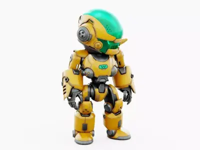 ROBO ZERO-N  Rigged for Unreal Engine - Unity - MIXAMO 3D model