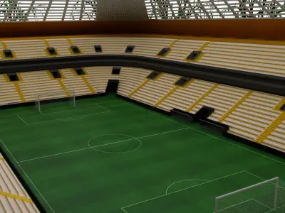 Football Stadium Low-poly 3D model 11